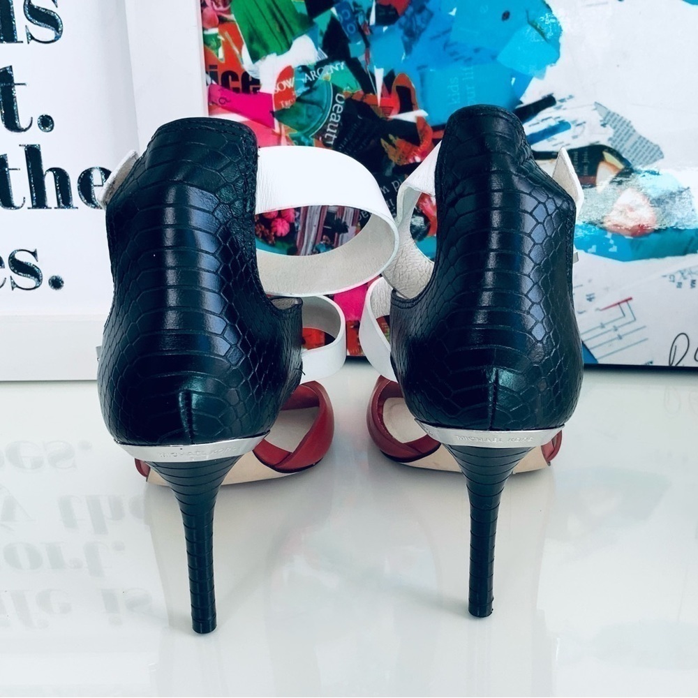 MICHAEL KORS Open Toe Color Block Heels - Picture 3 of 8